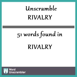 words with letters rivalry